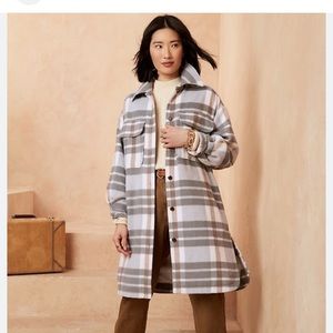 Banana Republic plaid shacket Size Small NWT